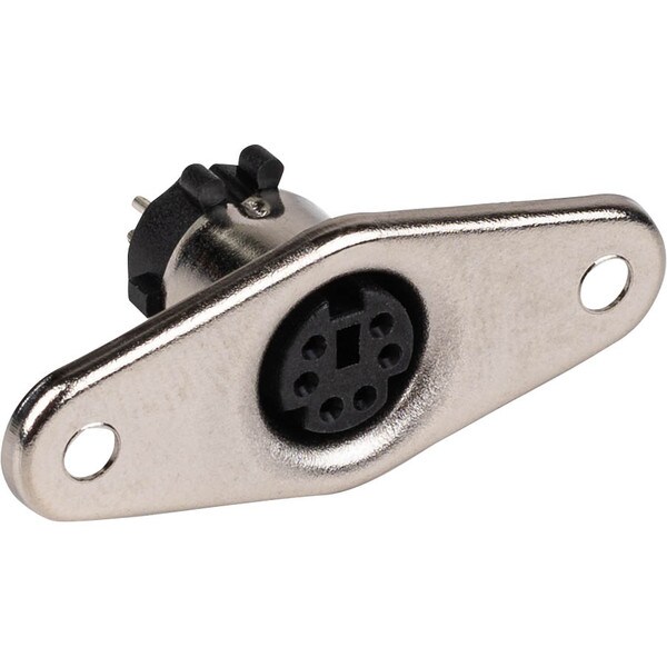 Main product image for 6-Pin Mini DIN Chassis Mount Jack090-627